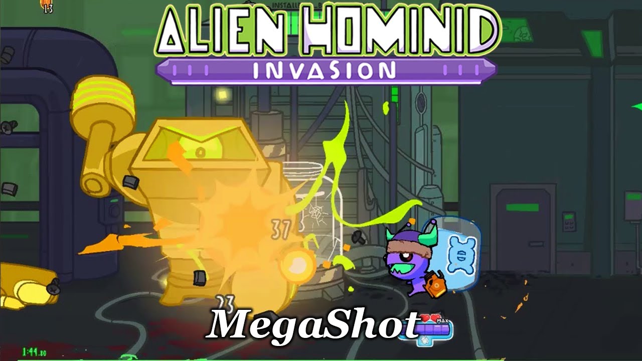 Challenge 】The Megashot Gun Vs Each Boss【 Alien Hominid Invasion ...