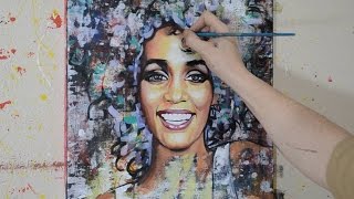 Painting a Portrait of Whitney Houston