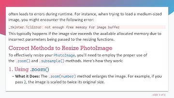 How to Resize PhotoImage in Tkinter Using .zoom and .subsample