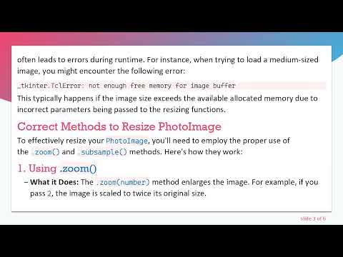 How to Resize PhotoImage in Tkinter Using .zoom and .subsample