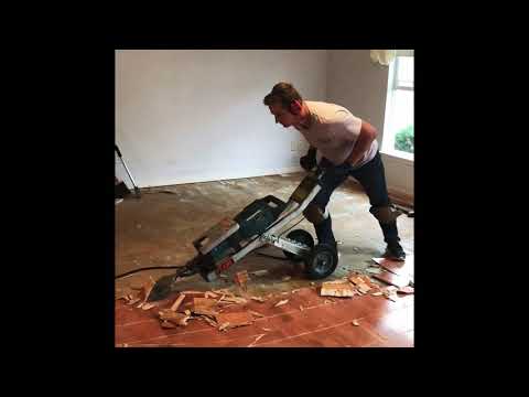 Glue down Hardwood removal