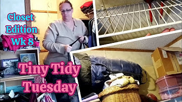 #Shelftober Week 8 - Closet Shelves - Tiny Tidy Tuesday - #shelftember