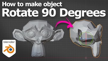 How to make object rotate 90 degrees  in Blender