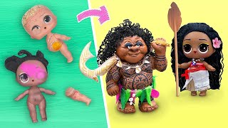 Never Too Old For Dolls 6 Moana Lol Surprise Diys