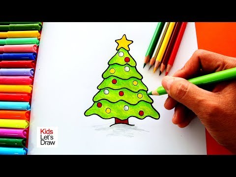 Video: Cómo Dibujar Un árbol De Navidad Con Un Lápiz