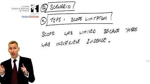 ACCA F8 Audit and Assurance - Lecture 27 -  Audit Report