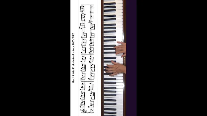 Bach Little Prelude in A minor BWV 942 Piano Tutor...