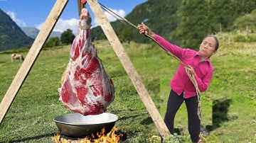 Bà Tân Vlog - Lần Đầu Làm Cái Đùi Bò 50kg Rán Khổng Lồ Đãi Cả Làng
