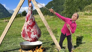 Bà Tân Vlog - Lần Đầu Làm Cái Đùi Bò 50kg Rán Khổng Lồ Đãi Cả Làng