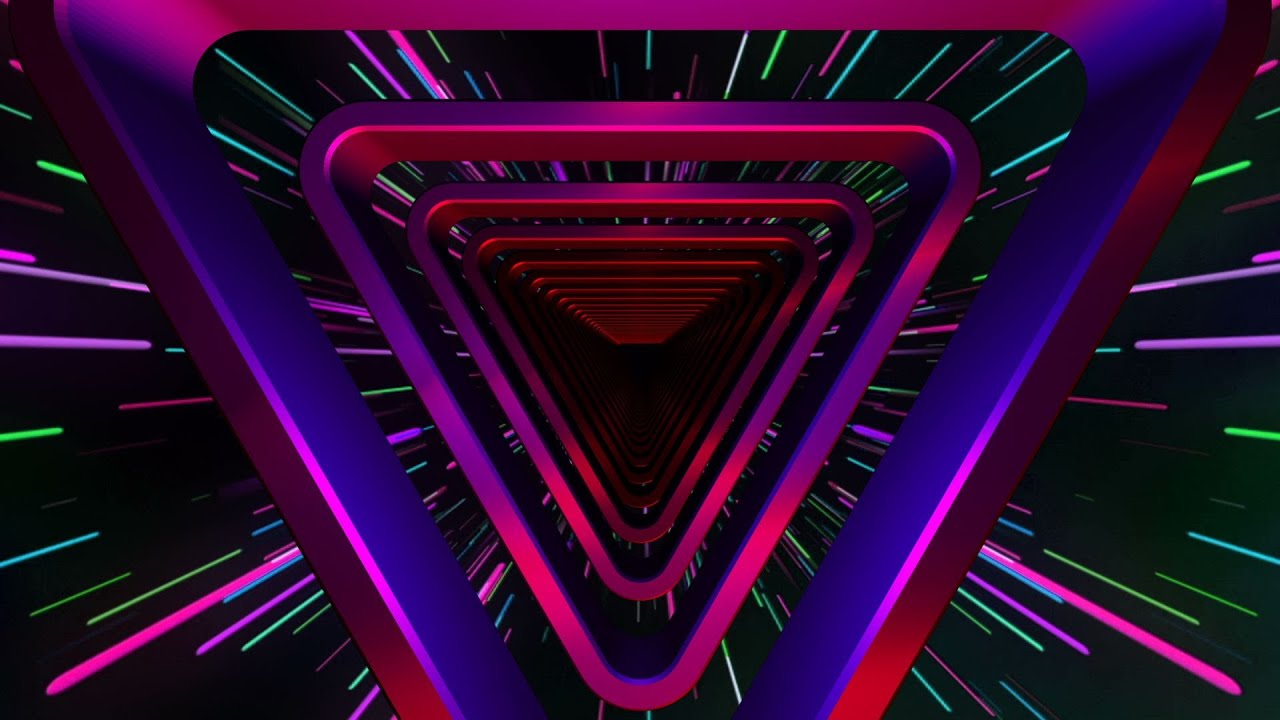 4K Abstract Sci-Fi Tunnel VJ Motion Background || Neon Light Tunnel ...