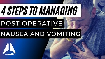 4 easy steps to manage PONV (post operative nausea vomiting)