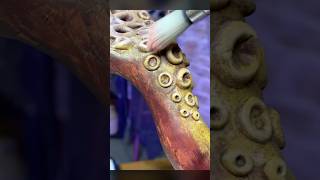 Making a tentacle clock  #kraken #crafting ￼￼