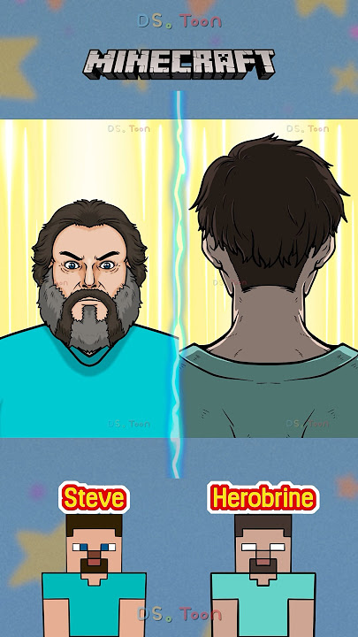 Minecraft Animation : Steve & Herobrine Human Mode Transformation Animation