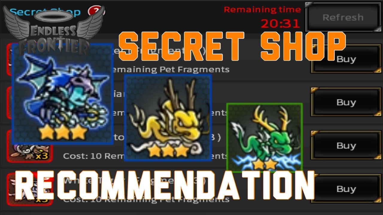 Secret Shop Pets Endless Frontier YouTube