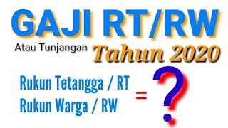 Gaji Rt Rw 2020 Semoga Jadi Rezeki Yang Mamfaat Dan Semakin Semangat Melayani Masyarakat Youtube
