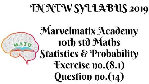10th maths solutions in tamil Exercise 8 1 Question 14 statistics & Probability TNSCERT NEW SYLLABUS