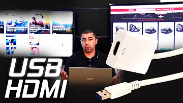 Como ligar um monitor na porta USB?