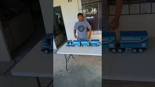 modelismo, replica de uma carreta tritrem feita a mão de material reciclados