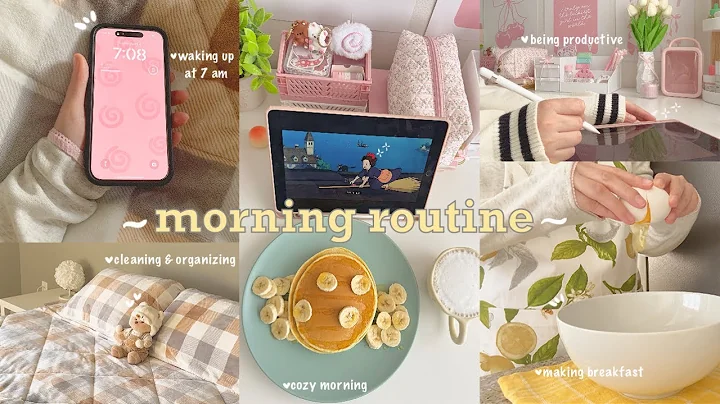 7 AM productive morning routine 🌱✨ cozy morning, cleaning & organizing, making breakfast