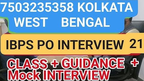 IBPS PO MOCK INTERVIEW - INTERVIEW CLASS #ibpspointerview #interviewquestions #mockinterview #ibpspo