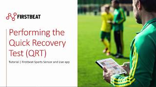 Performing the Quick Recovery Test (QRT) | Tutorial | Firstbeat Sports Sensor and Live app