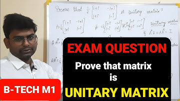 unitary matrix|BTECH MATHS