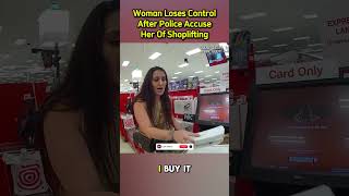 Woman Loses Control After Police Accuse Her Of Shoplifting #karen #shoplifter #lawwatch