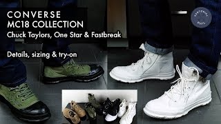 Converse MC18: Chuck Taylor High Tops, One Star Low Tops & Fastbreak – Sizing & Try-on