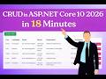 Build your first  CRUD in ASP.NET Core (.NET 10) | Student Management in 18 Minutes [2026]