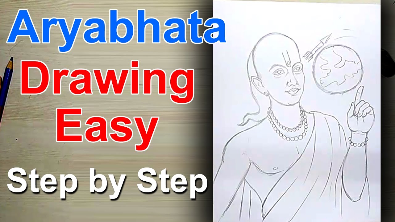 how to draw aryabhatta step by step  aryabhatta Sketch  aryabhatt ka  chitra  aryabhatta photo  YouTube