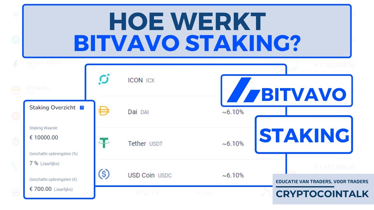 📚 Hoe werkt staking bij Bitvavo? Wat is cryptocurrency staking? Passief  inkomen! (Uitleg)