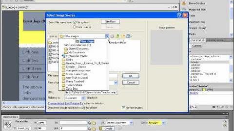 Dreamweaver CS5 Tutorial Inserting an Image into a Header Adobe Training Lesson 9.9