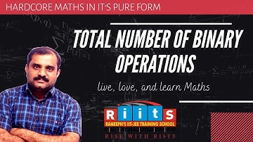 #TOTAL NUMBER OF BINARY OPERATIONS #RAMEEPH#JEE MAIN