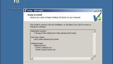 TechTips NVR Install VidCenter