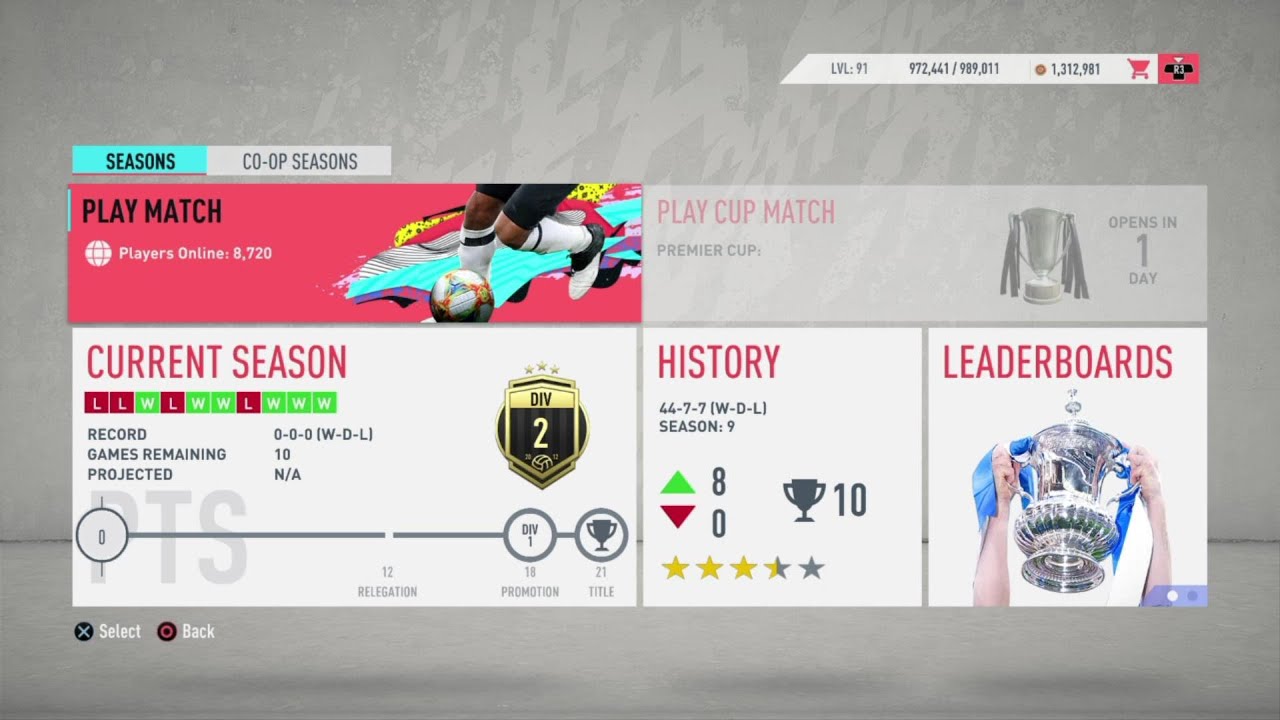 Fifa 20 Online Seasons Gameplay, Division 2 #1