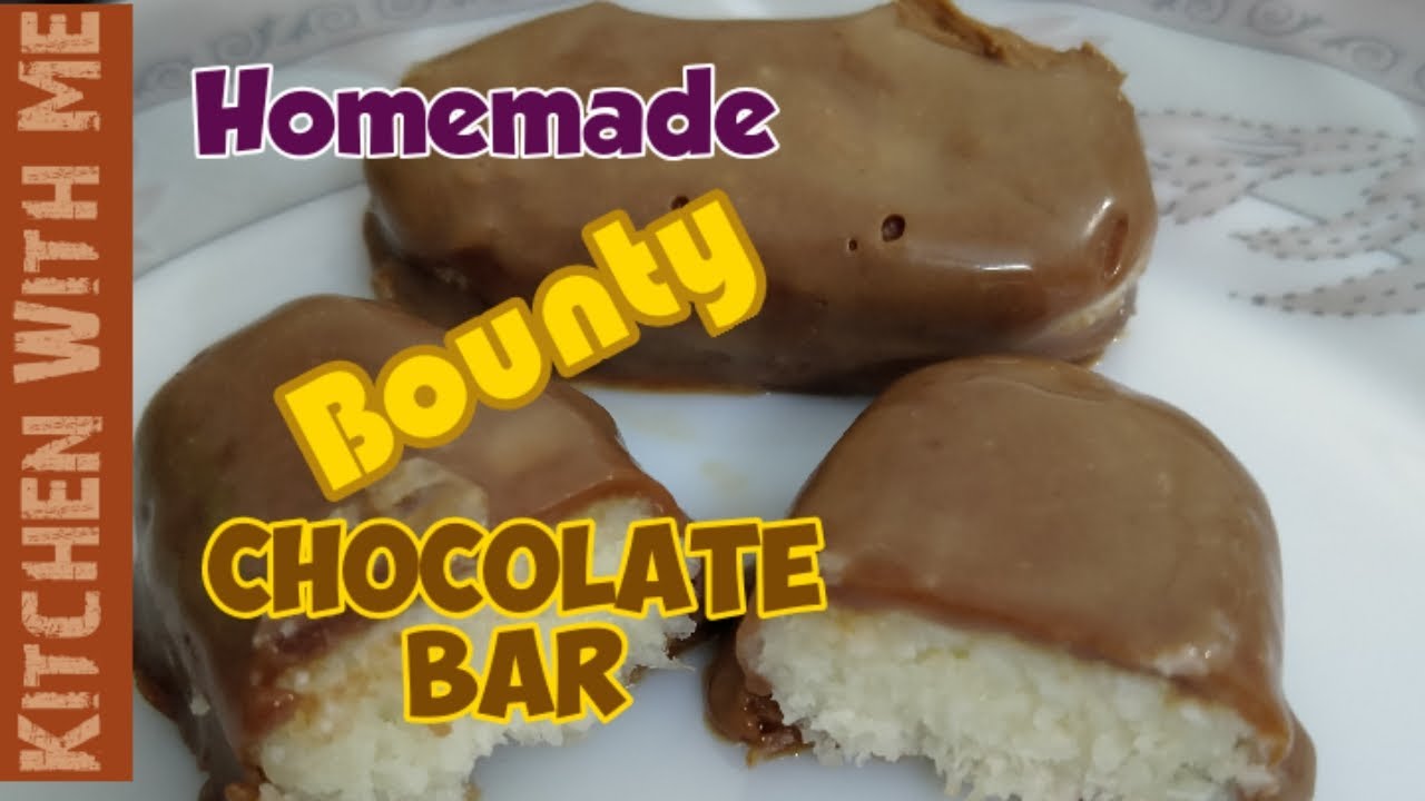 Bounty Chocolate Bar l How to make Bounty Chocolate l kitchen With Me YouTube