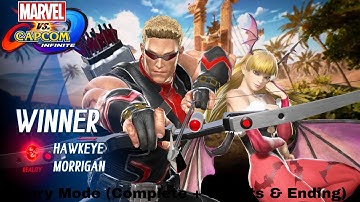 Marvel vs Capcom Infinite - Arcade Mode - Hawkeye & Morrigan (Complete)