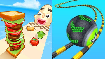 Going Balls vs Sandwich Runner - All Level Gameplay Android,iOS - NEW MOD APK UPDATE GAMEPLAY 