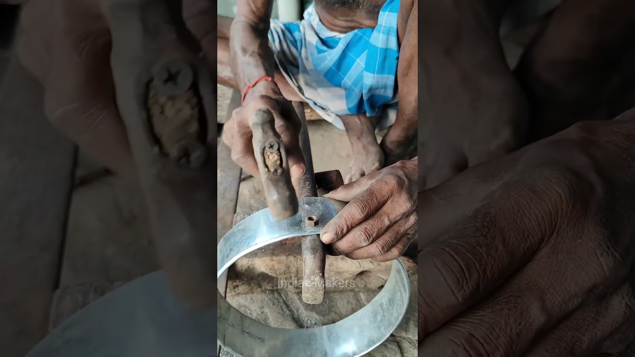 Traditional metal sheet funnel Making