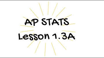 AP Stats Lesson 1.3A Video