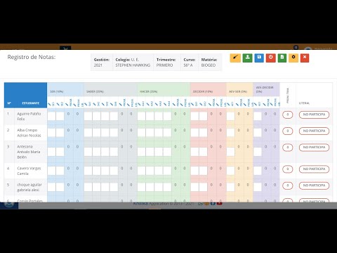 Registro de calificaciones
