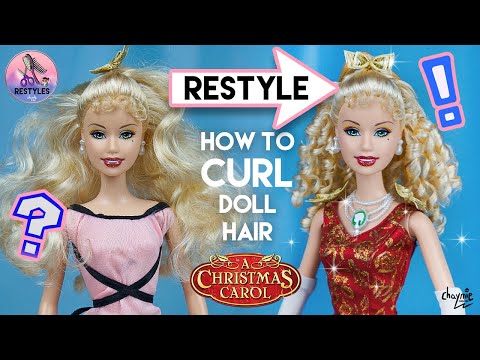 Restyling Eden Starling Barbie Doll Hair + Dress Repaint | How To Curl ...