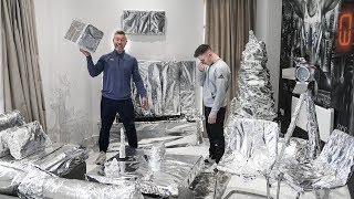 Destroying my Son's Apartment with 100m of Tin Foil {Prank Wars}