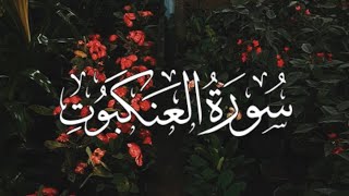 سورة العنكبوت كاملة مكتوبة بصوت القارئ/عبدالرحمن المسعد-.