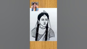 how to draw Mallika Singh as Radha ❤️🤩 #shorts #drawing #art #radha #mallikasingh