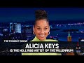 Alicia keys learned she was the no 1 rb artist of the millennium while doing dishes  tonight show