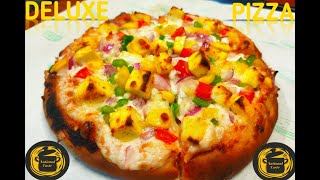 Pizza || Deluxe pizza || cheesy and tasty || national taste || डीलक्स पिज्जा की रेसिपी screenshot 4