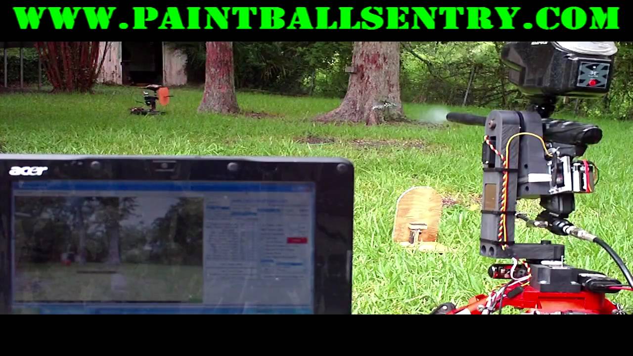 Paintball Tank vs Paintball Sentry Gun (video 18 of 18) YouTube