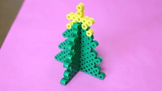 パーラービーズ 立体 クリスマスツリーの作り方 Perlerbeads 3d Christmas Tree Youtube