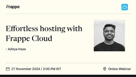Effortless hosting with Frappe Cloud
